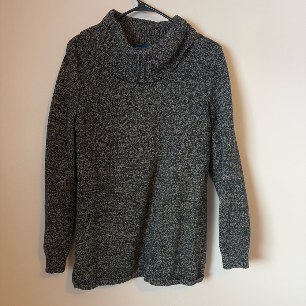 💙Karen Scott Brown Cowl Neck Sweater